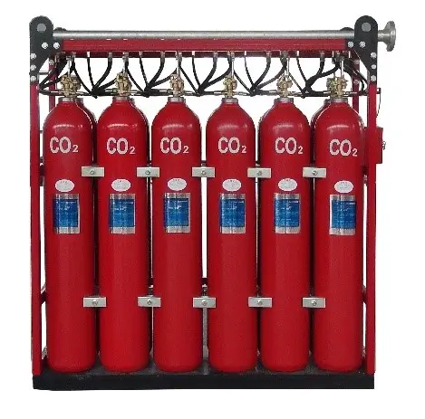 High and low pressure CO2 fire suppression systems